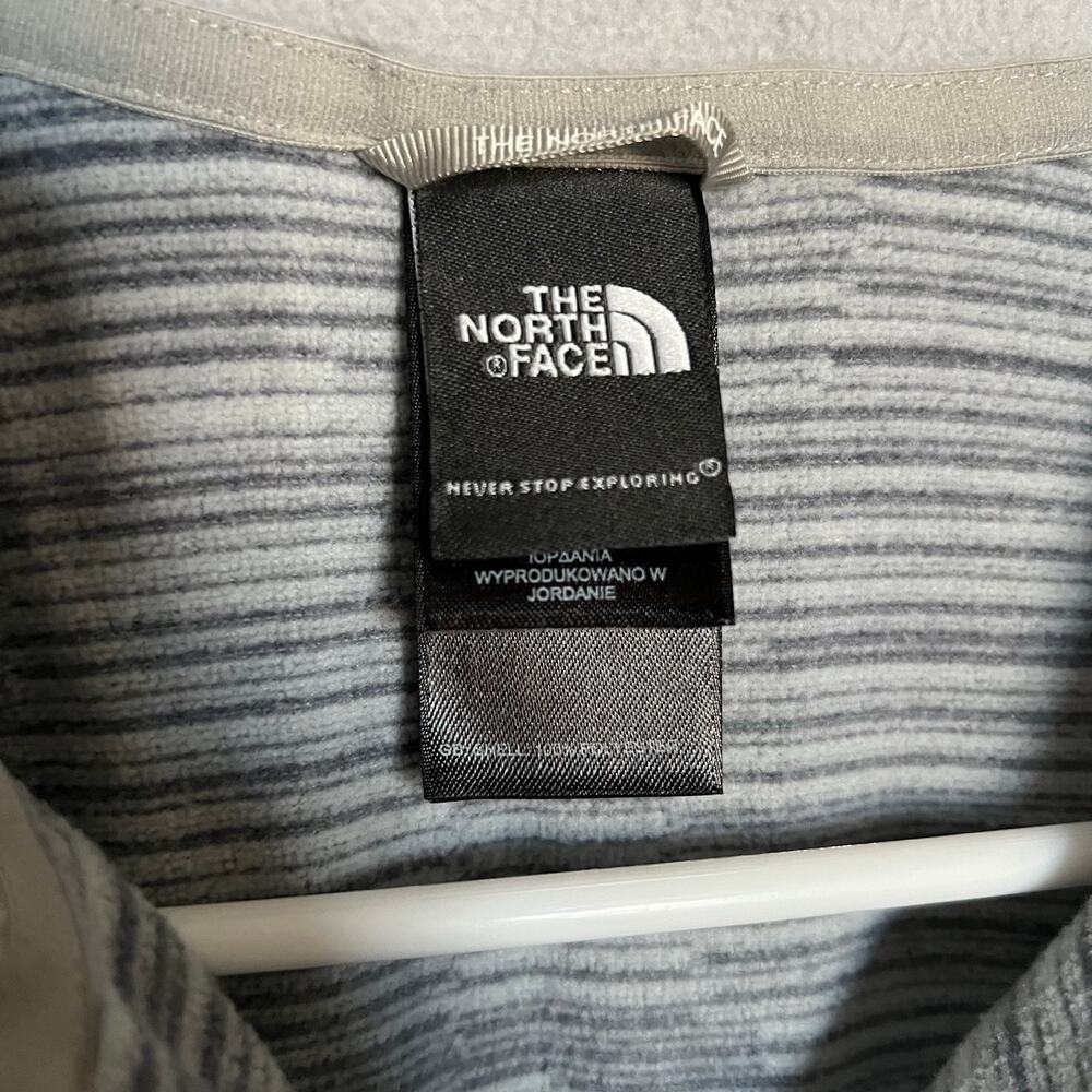The North Face Glacier 1/4 Zip Mock Neck Medium Gray Fleece Pullover Jacket - Picture 16 of 16